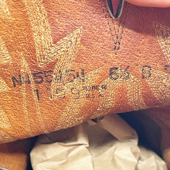 Lucchese N4554 Women’s 6.5 Brown Savannah Stitch Snip Toe Western Cowgirl Boots - Picture 10 of 11